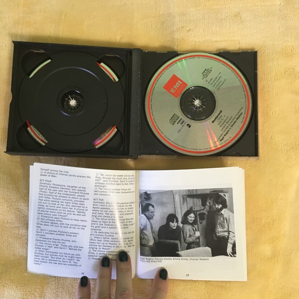 L’Orfeo (Orpheus) - Monteverdi opera cd set - Picture 5 of 6
